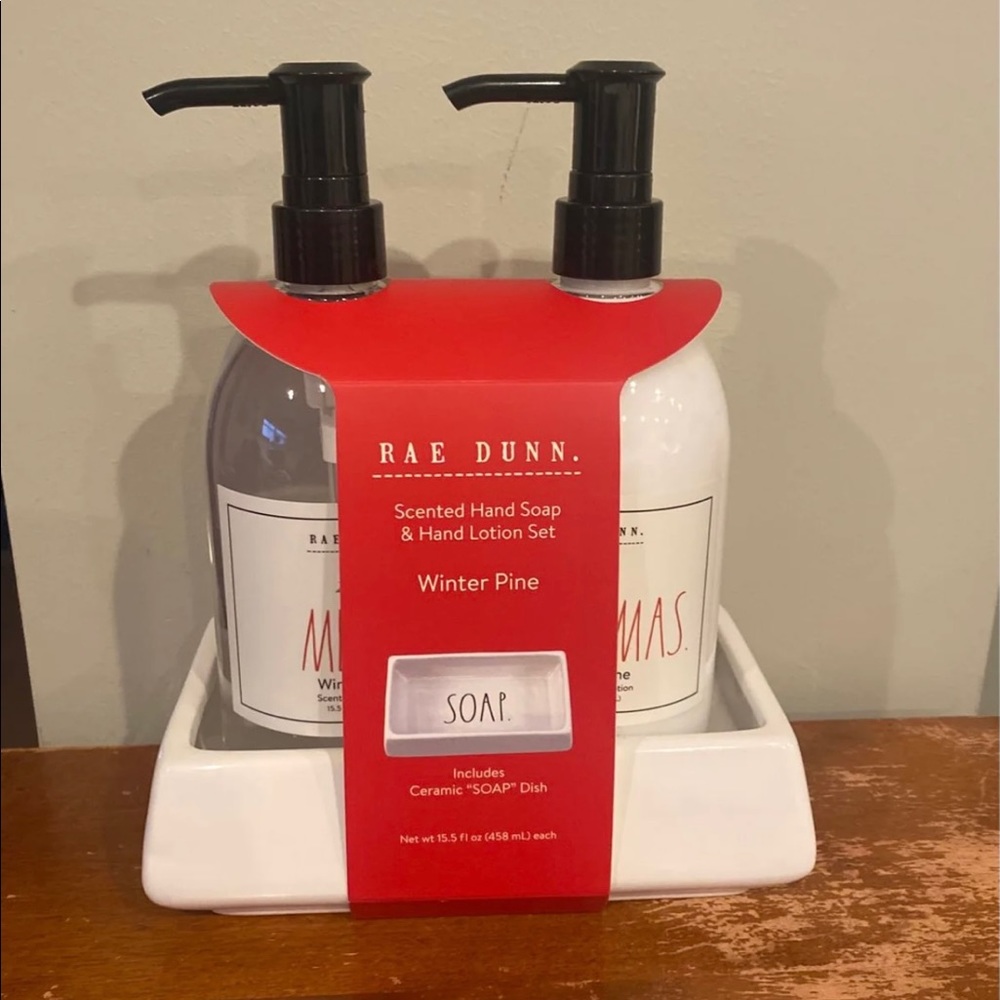 Rae Dunn Merry Christmas Soap and Lotion Set